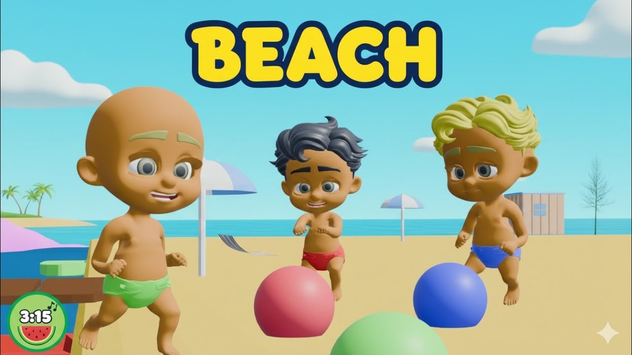 Fun Day at the Beach for Kids | Playing and Learning by the Sea 🏖️🌊