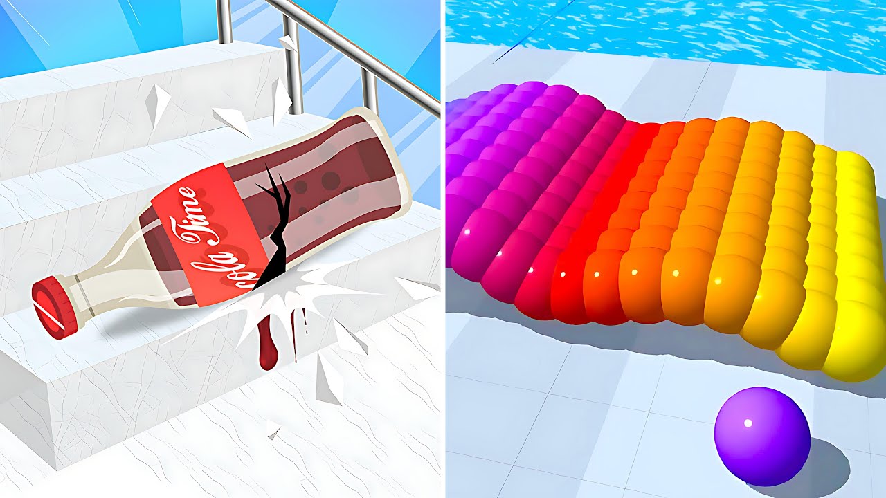 Fragile Roll 3D Vs Canvas Run🔥🔥🔥ASMR Satisfying Walkthrough Gameplay BR11