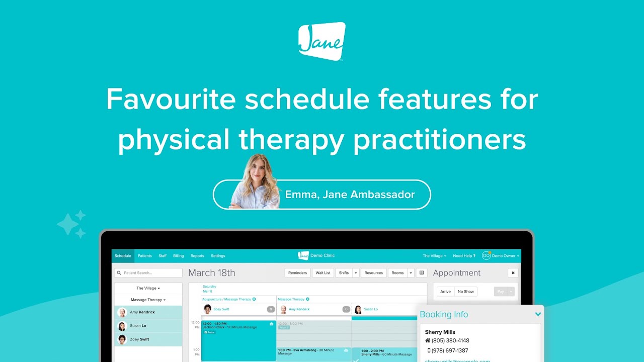 Favourite Schedule Features for Physical Therapy Practitioners #janeapp #tutorial #physicaltherapy