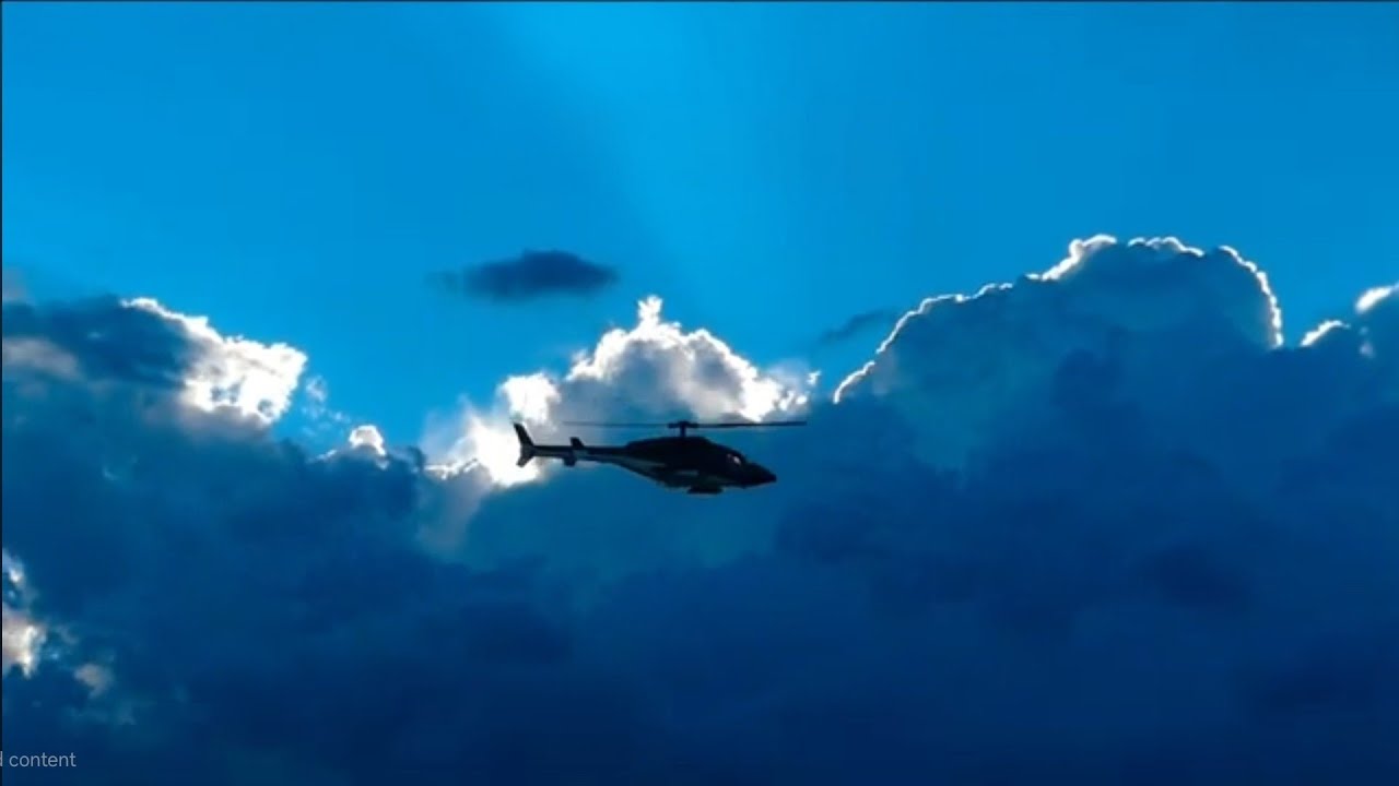 RotorScale Airwolf 470 helicopter beautiful Moonson Sunset flight