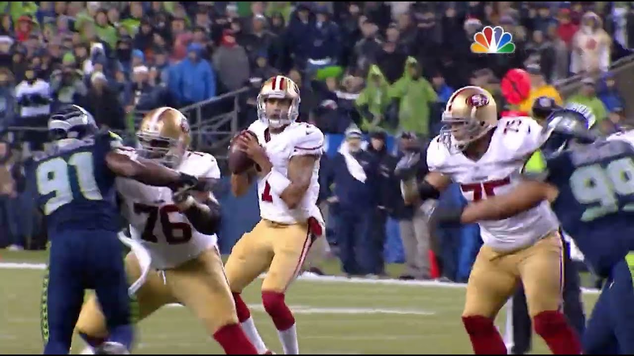 Kam Chancellor BIG HIT on Vernon Davis 😮