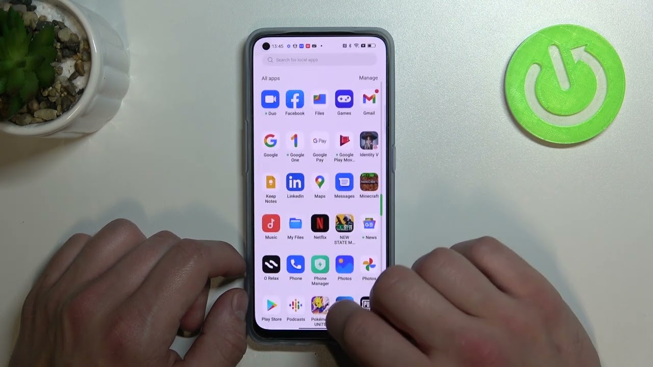 How to Remove/Restore Phone Icon from/to Home Screen on OPPO RENO 7 - Adjust Screen Icons