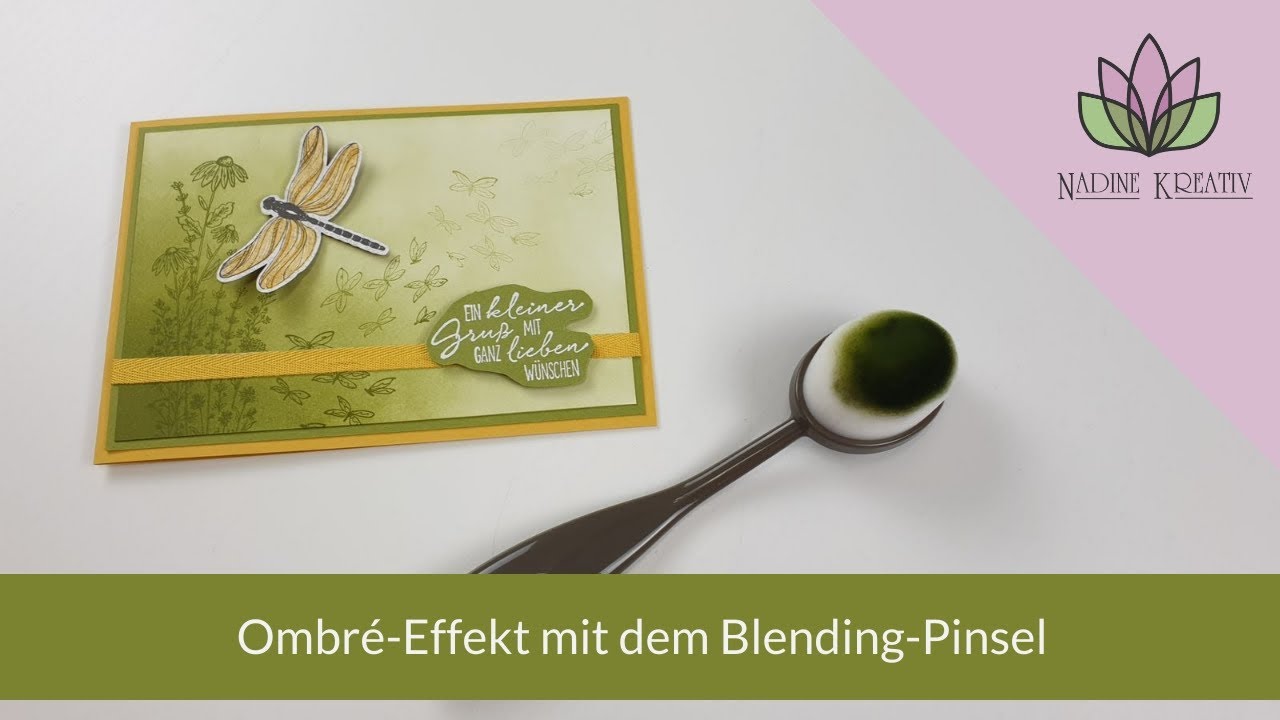 Ombré-Effekt mit dem Blending-Pinsel - Stampin' Up! Karten basteln