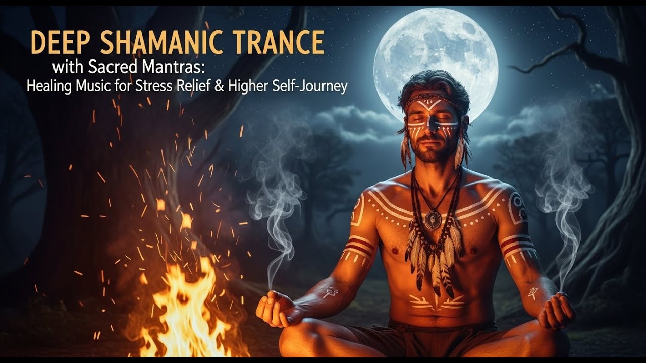 🌙 Deep Shamanic Trance with Sacred Mantras: Healing Music for Stress Relief & Higher Self Journey