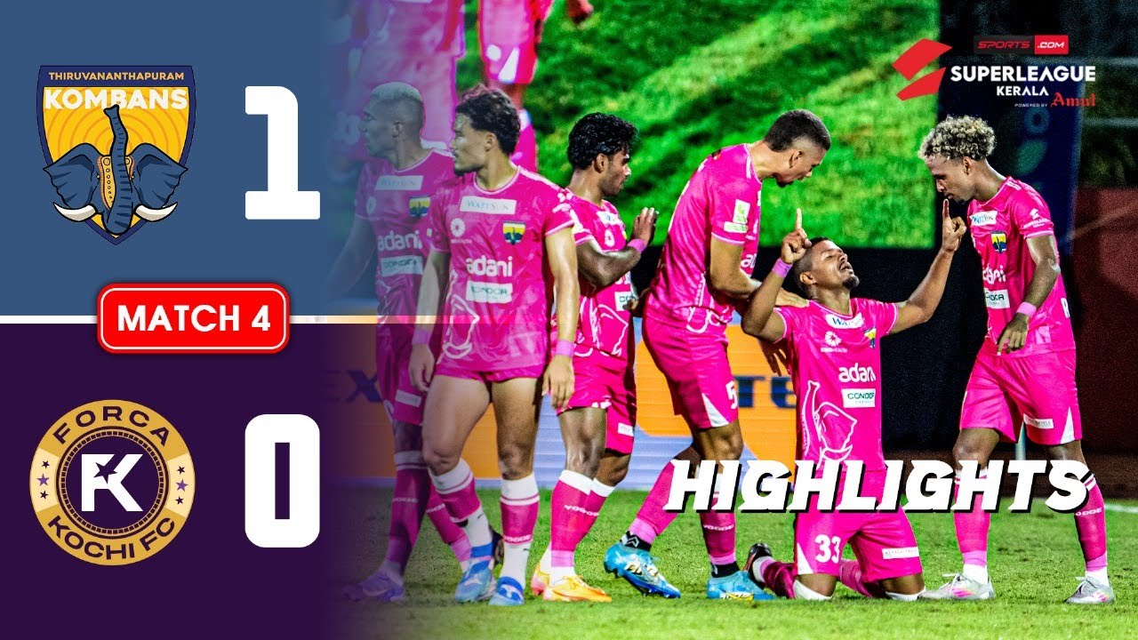 M4: Thiruvananthapuram Kombans FC vs Forca Kochi FC Highlights | Super League Kerala 2025