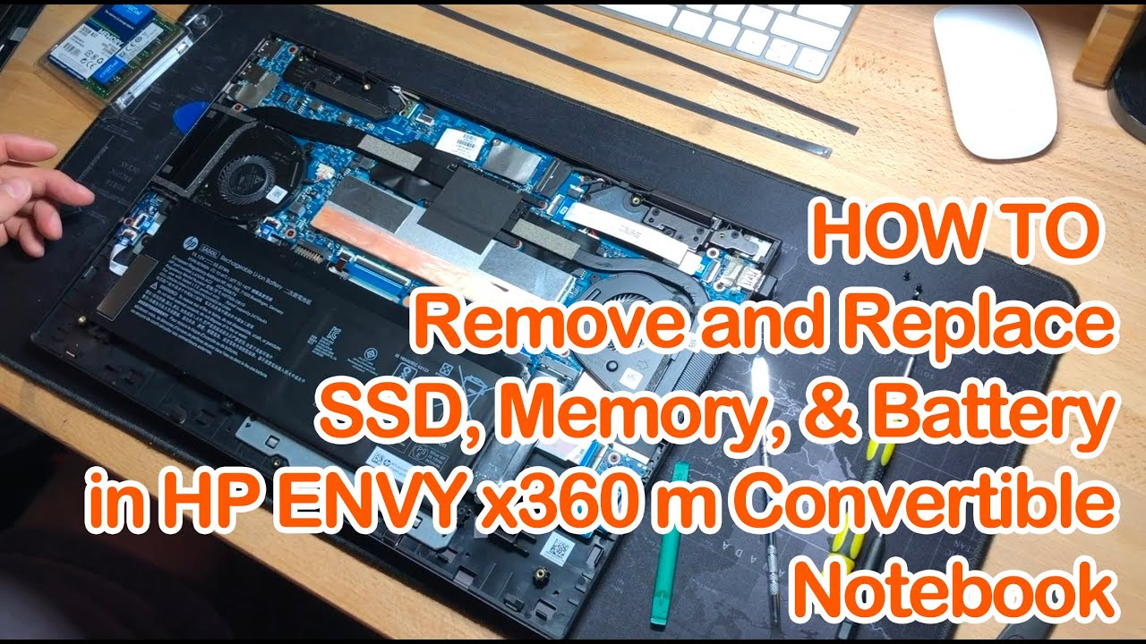 [How to] upgrade Memory, Battery, or SSD in HP ENVY X360 (15m-ds0011dx / 15-ds1063cl ) m Convertible