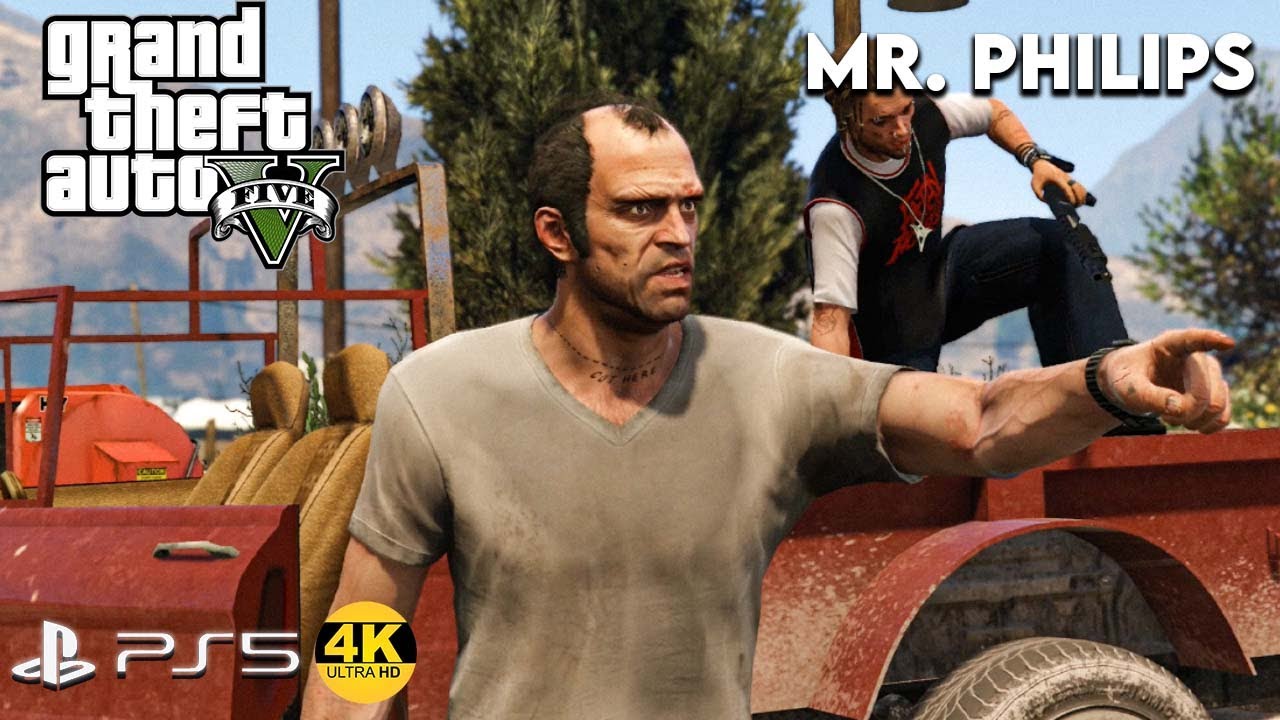 Trevor Hunts Down the Lost MC - Mr. Philips - Grand Theft Auto V - PS5 Enhanced - 4K60 FPS Gameplay