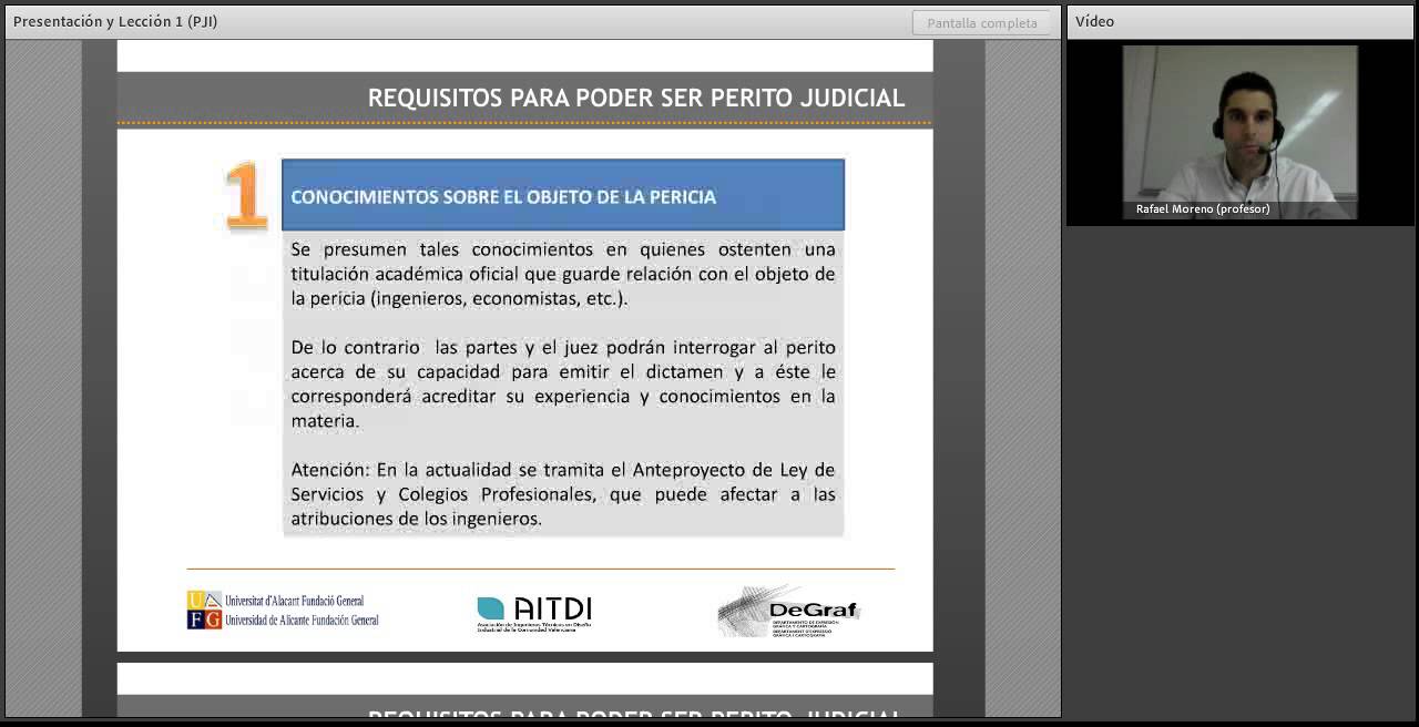 Perito Judicial - Presentaci&oacute;n - Lecci&oacute;n 1