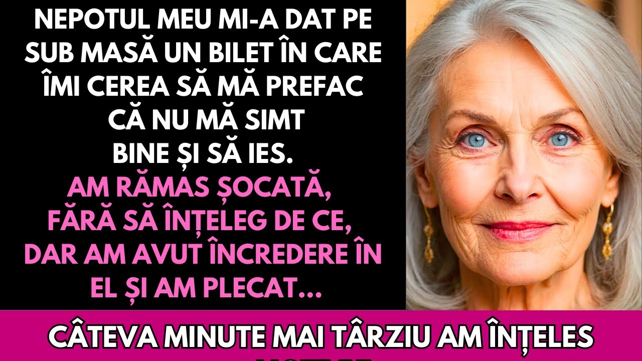 La Cină, Nepotul Meu Mi-A Cerut Să Prefac Că Sunt Bolnavă Și Să Plec Imediat