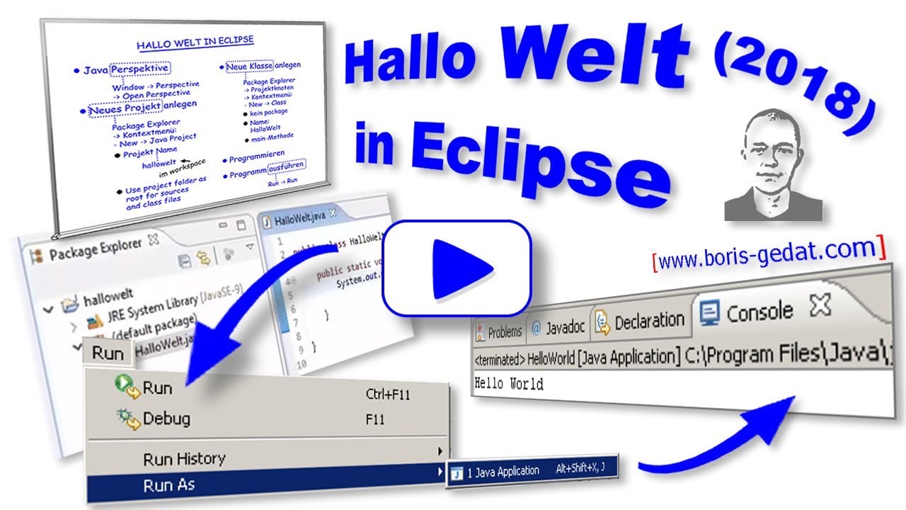 Hallo Welt in Eclipse (Java | 2018)