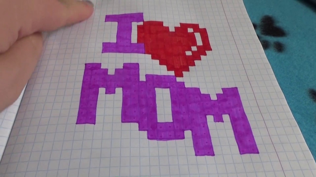 Pixel art mom day