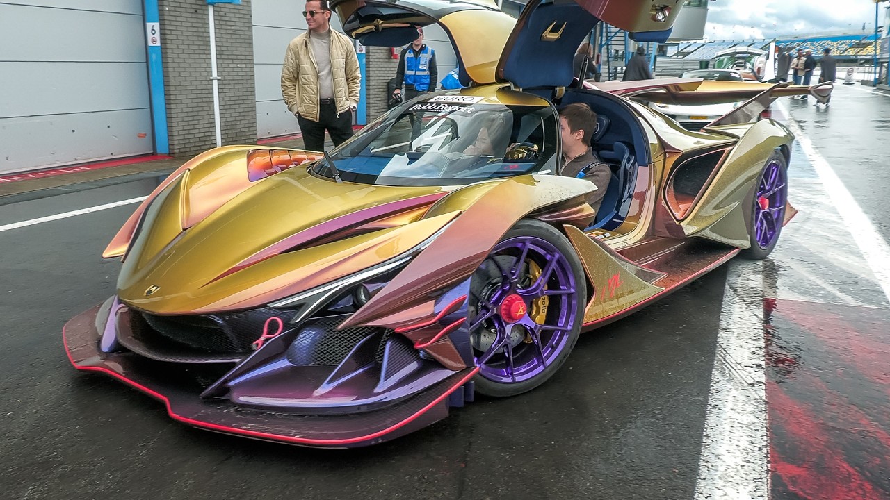 $4.0 Million Apollo IE Golden Dragon - SCREAMING V12 Sounds, Revs & Powerslides !
