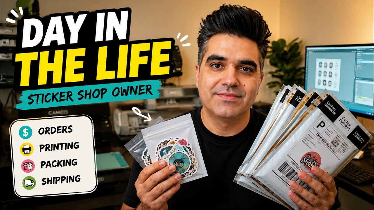 A Day In The Life of A Sticker Business Owner