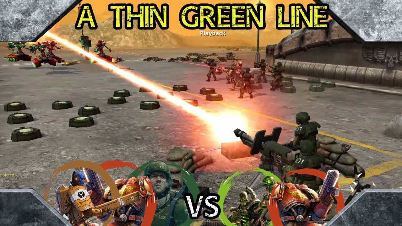 Dawn of War Definitive Edition: 3 vs 3 Imperial Guard, Tau, Space Marines vs Space Marines, Necrons
