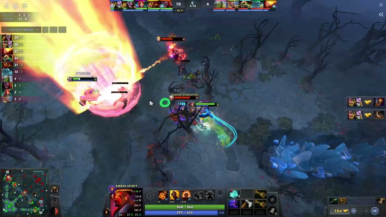 Как играть на центральной линии ember spirit (qojqva) против huskar - Dota 2