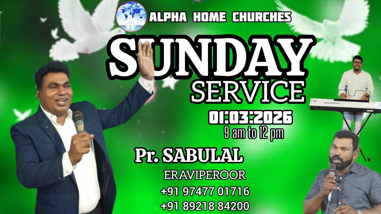 9th SUNDAY SERVICE 🔴LIVE. Pastor SABULAL | Pastor SUNNY P T | 01.03.2026  #motivation #sundayservice