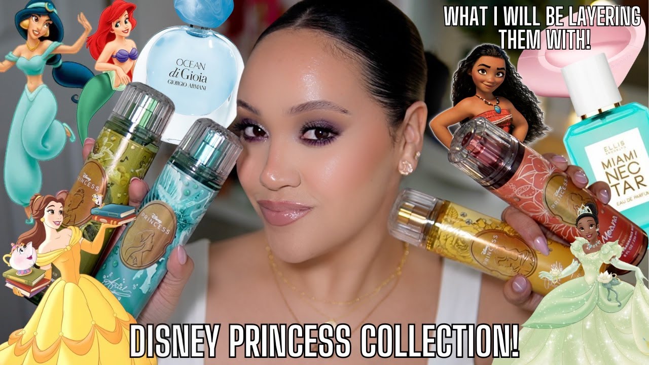 BATH & BODY WORKS DISNEY PRINCESS COLLECTION HAUL!!+ RANKING 👑 PERFUME LAYERING IDEAS! | AMY GLAM ✨