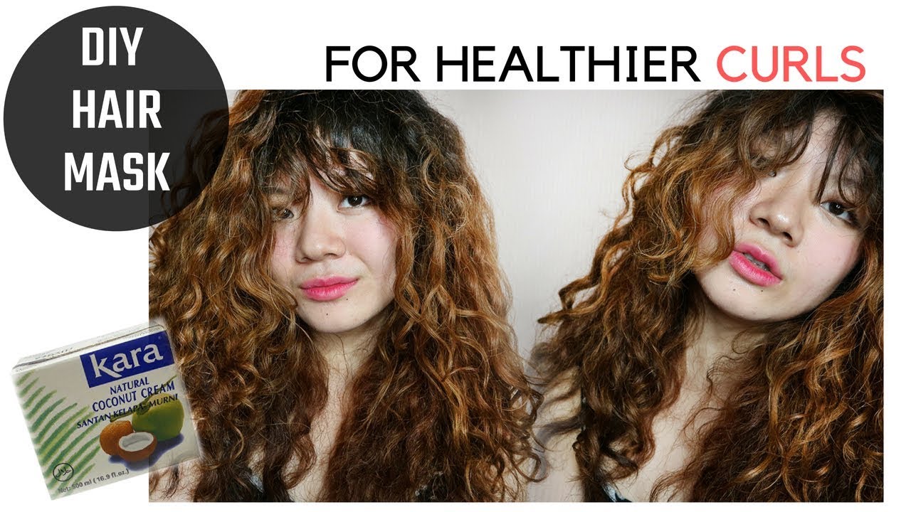 DIY HAIR MASK for FRIZZY CURLY HAIR - MASKER ALAMI untuk Rambut Keriting Ngembang | Bahasa