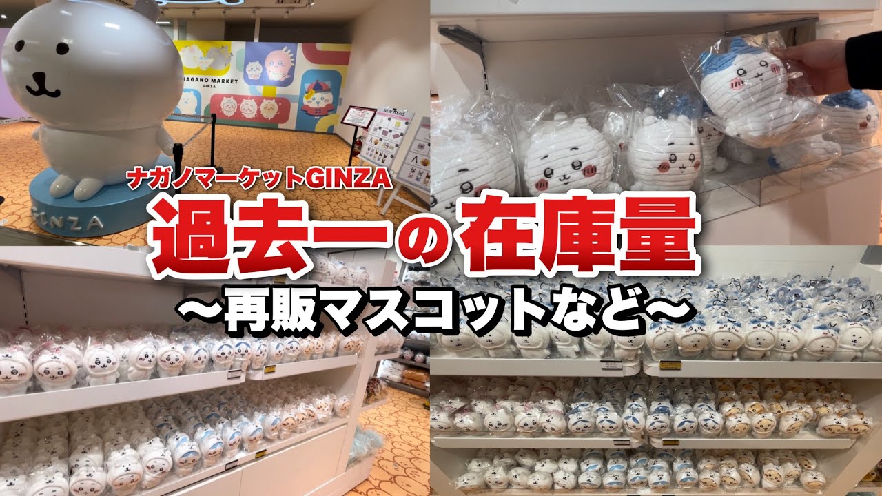 【ちいかわ×ナガノマーケット行ってきた♪♪】品ぞろえ完璧か！？過去一の在庫量かもしれない再販マスコットたち発見！！【ナガノマーケットGINZA(銀座駅・有楽町駅)】