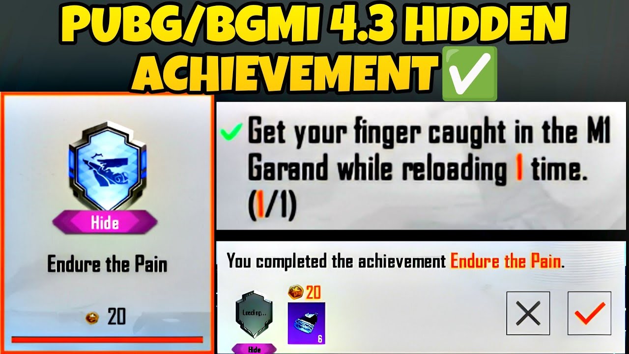 PUBG/BGMI 4.3 UPDATE HIDDEN ACHIEVEMENT ✅ PUBG 4.3 HIDDEN ACHIEVEMENT ✅ BGMI 4.3 HIDDEN ACHIEVEMENT