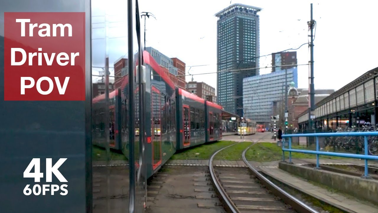 How it feels to drive a 35-meter long tram! | 🚊 4K Tram Driver POV | 🇳🇱 HTM Line 11 | Siemens Avenio