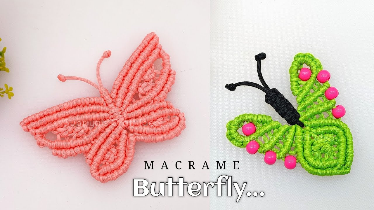 Macrame Handmade Butterfly | DIY Mini Macrame Butterfly Wall Hanging Home Décor with Macramé