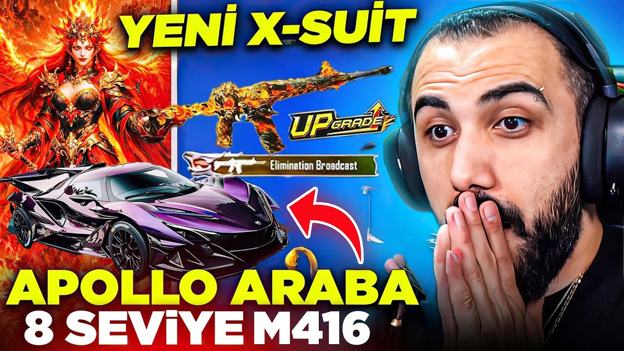 YENİ X-SUİT, 8 SEVİYE PEGASUS P90 VE AT 😱 YENİ APOLLO ARABA EFSANE RP SEZONU! | PUBG Mobile