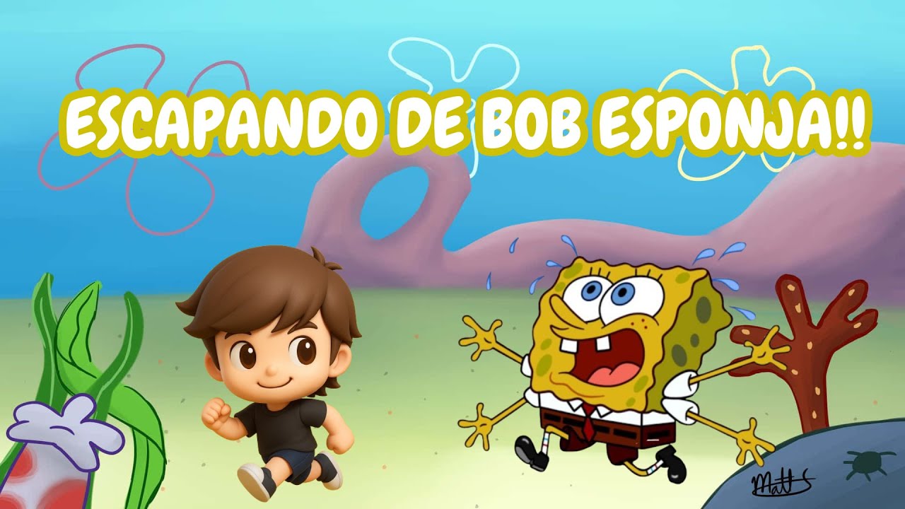 Escapando de bob sponja en roblox!!!
