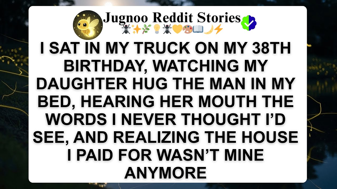 I SAT IN MY TRUCK ON MY 38TH BIRTHDAY, WATCHING MY DAUGHTER HUG THE MAN IN MY BED, HEARING HER