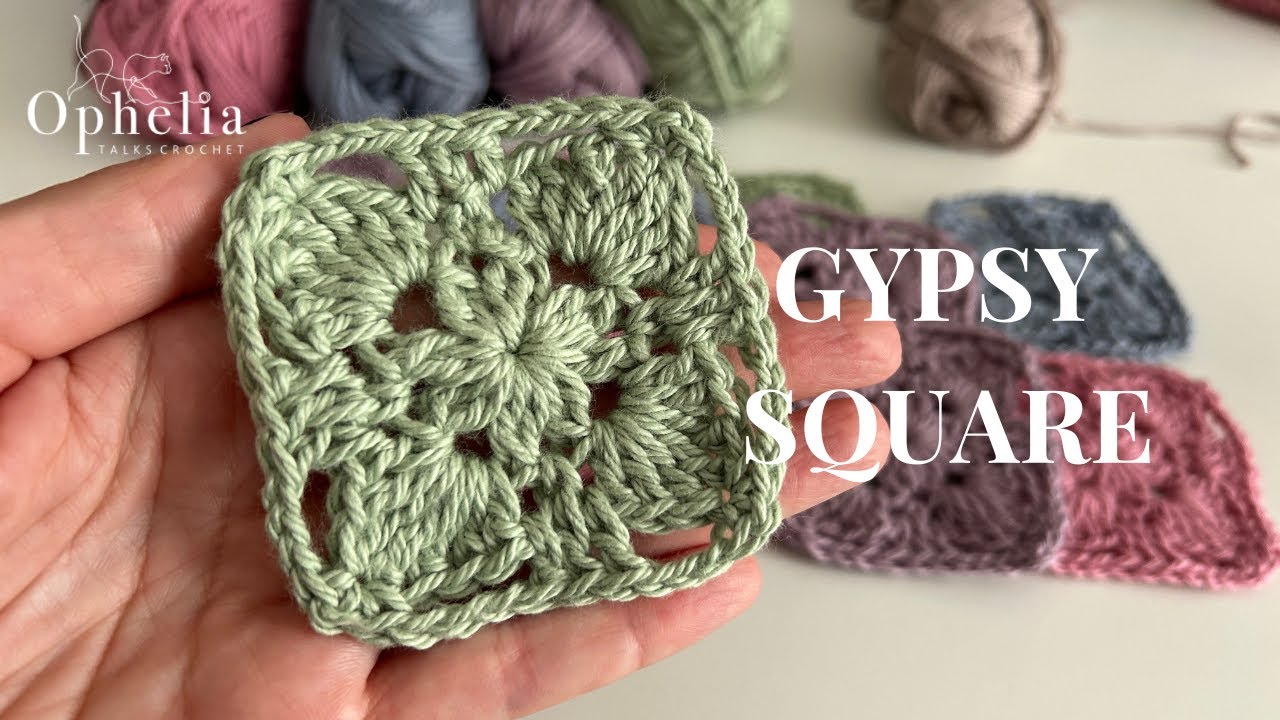 Granny Square Crochet // Gypsy Granny Square Tutorial // Ophelia Talks Crochet