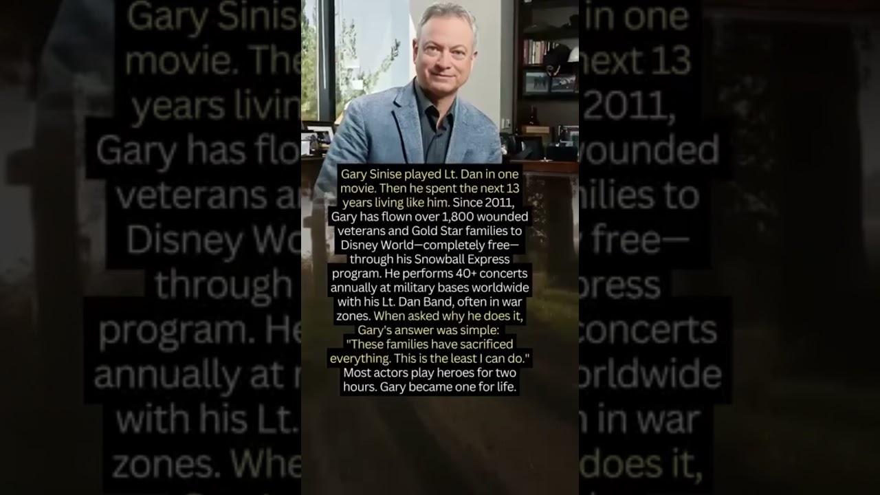 Gary Sinise's Lifelong Support for Veterans#shorts