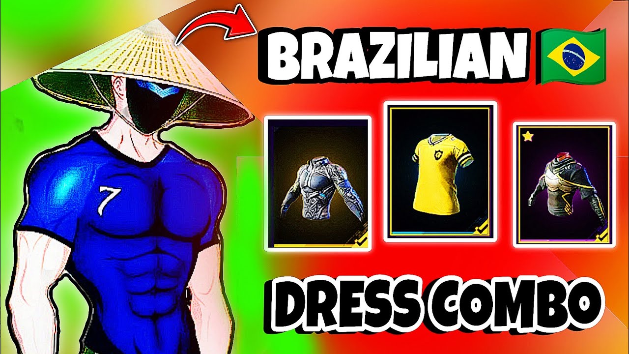 FREE FIRE BEST BRAZILIAN🇧🇷 FREESTYLE DRESS COMBINATION WITH VIETNAM HAT