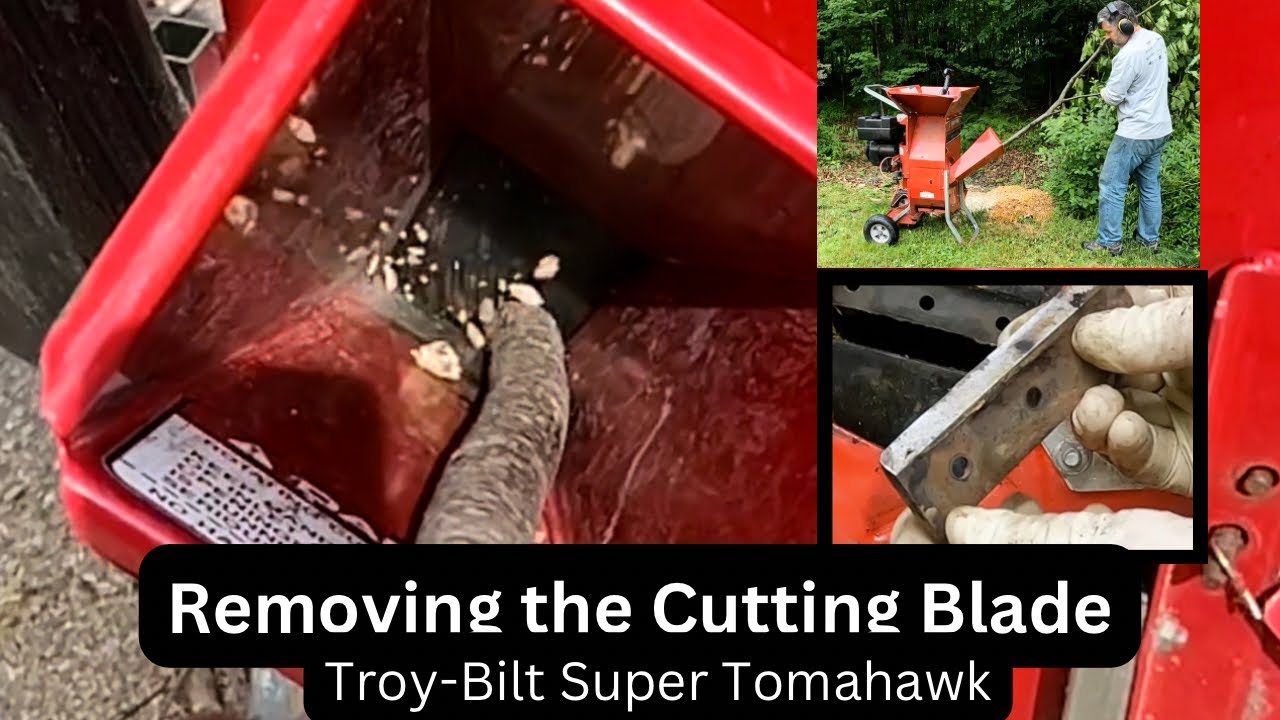 Снятие режущего лезвия с измельчителя веток Troy-Bilt Super Tomahawk