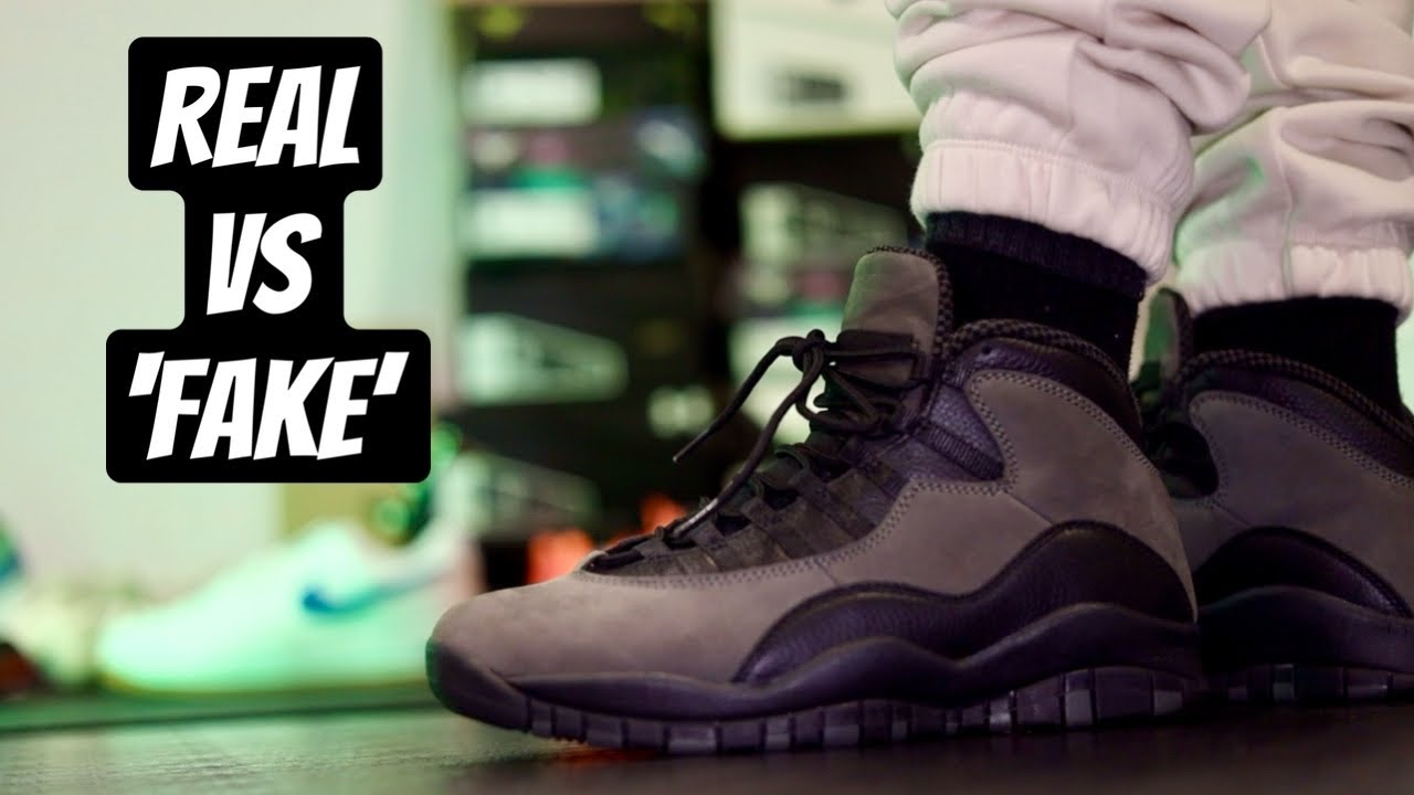 Air Jordan 10 Shadow: оригинал против подделки и как они выглядят на ногах.