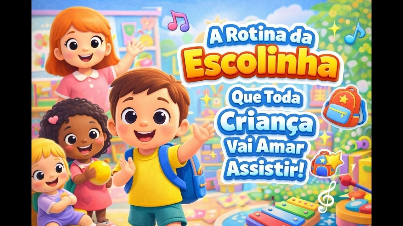 “A Rotina da Escolinha Que Toda Criança Vai Amar Assistir! 🎒✨”