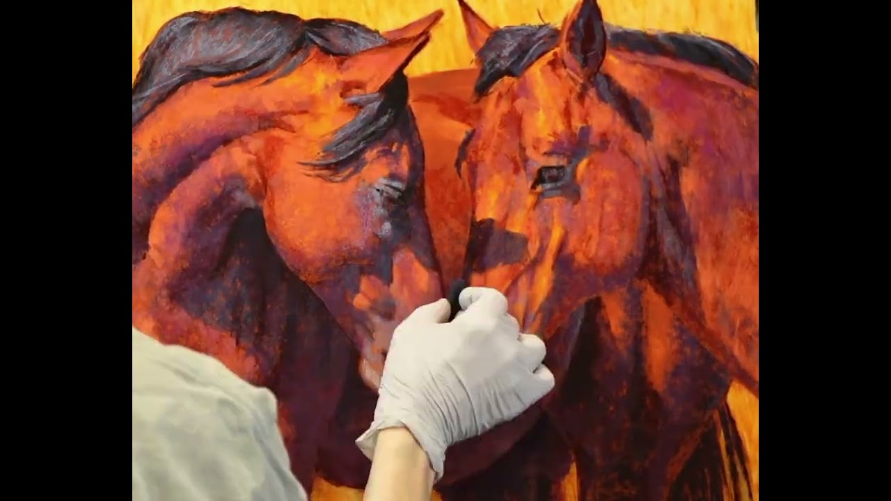 A speed process video of the pastel painting 