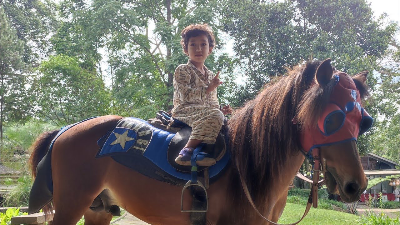 Umair Riding Horse in Bandung