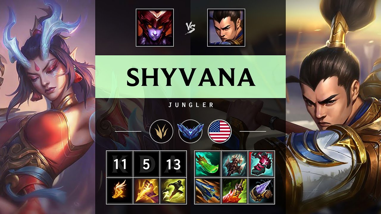 Shyvana Jungle vs Xin Zhao - NA Diamond Patch 25.16