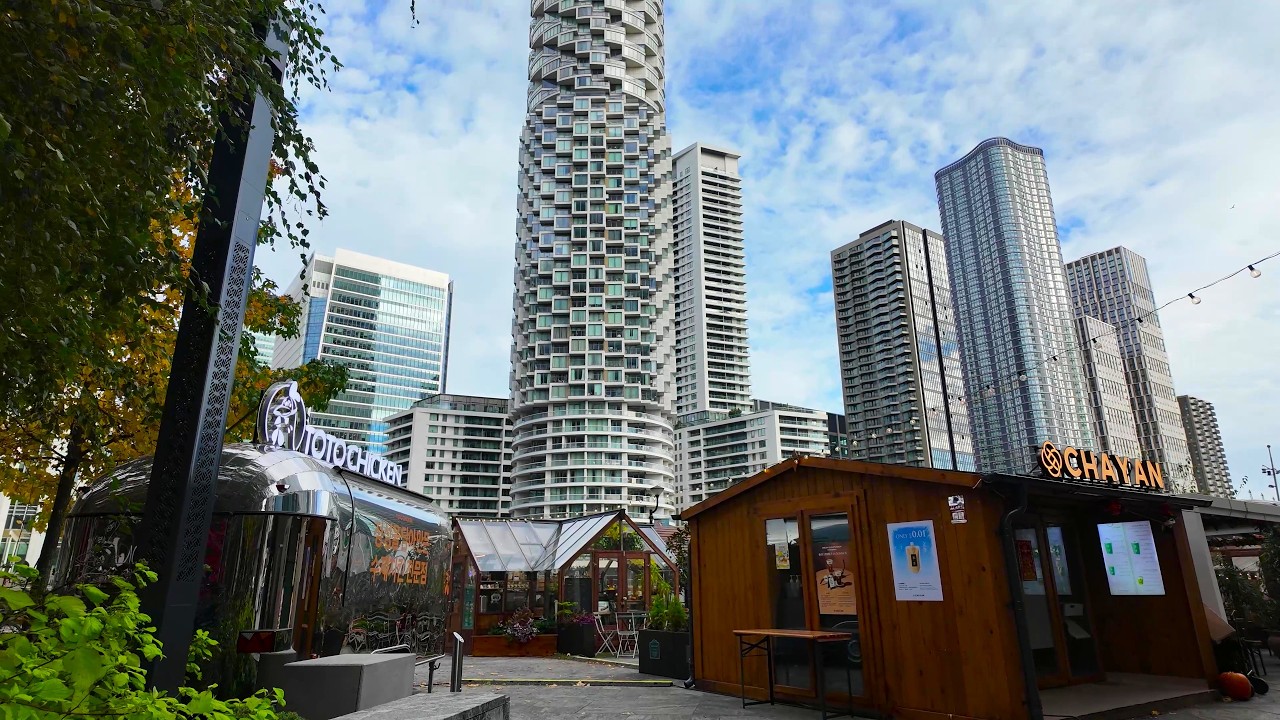 [4K] South Dock | Canary Wharf | Mill Harbour | London Walking Tour