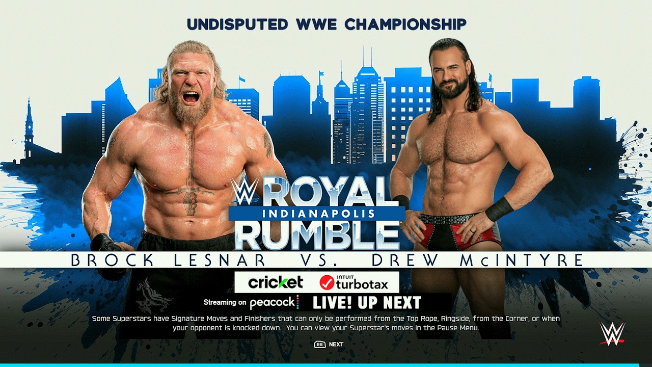WWE 2K25 - Брок Леснар против Дрю Макинтайра - Реванш на «Столкновении чемпионов»!
