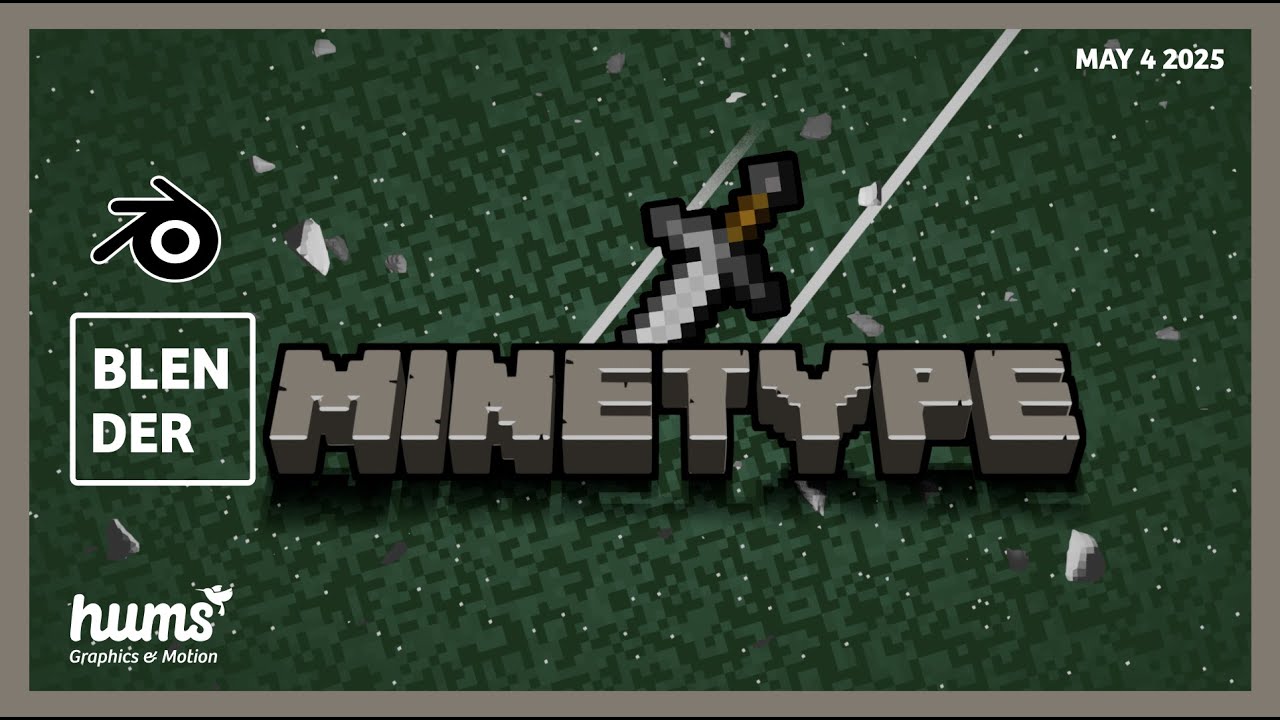 Blender | Kinetic Typography Tutorial | Minecraft Minetype Text Intro