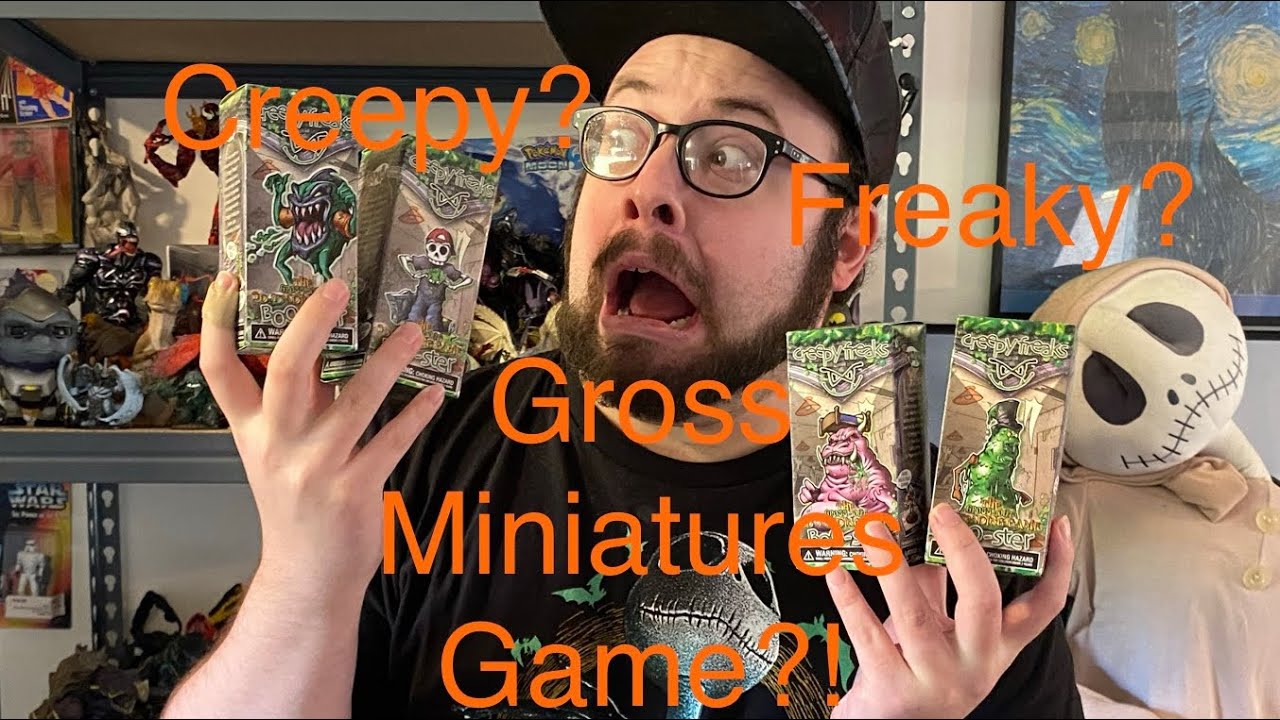 Creepy Freaks The Gross Out 3D Trading Game Miniatures Booster Case Unboxing and Review- WizKids