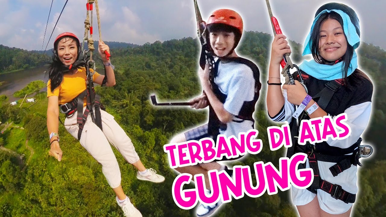 TERBANG NAIK FLYING FOX TERTINGGI & TERPANJANG !! XAVIER HISTERIS ! Vlog Situ Gunung Part 1 | CnX