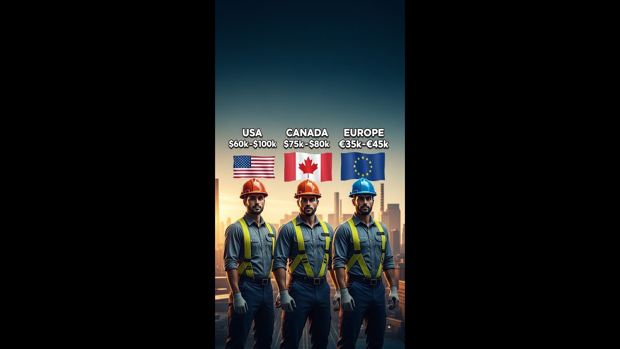 Electrician Salary 2026: USA vs Canada vs Europe 💰 Who Earns the Most?#Blue Collar Pay
