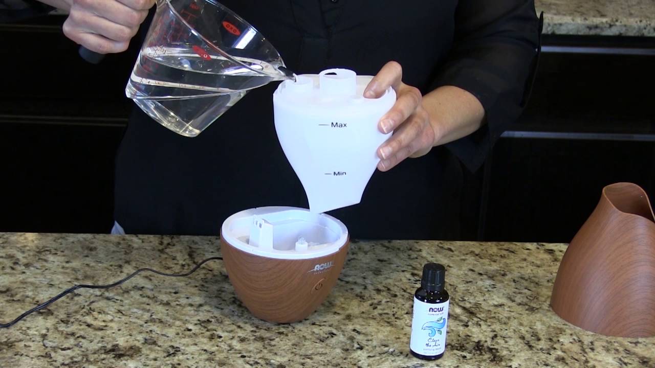 Ultrasonic Wood Grain Oil Diffuser by NOW Foods