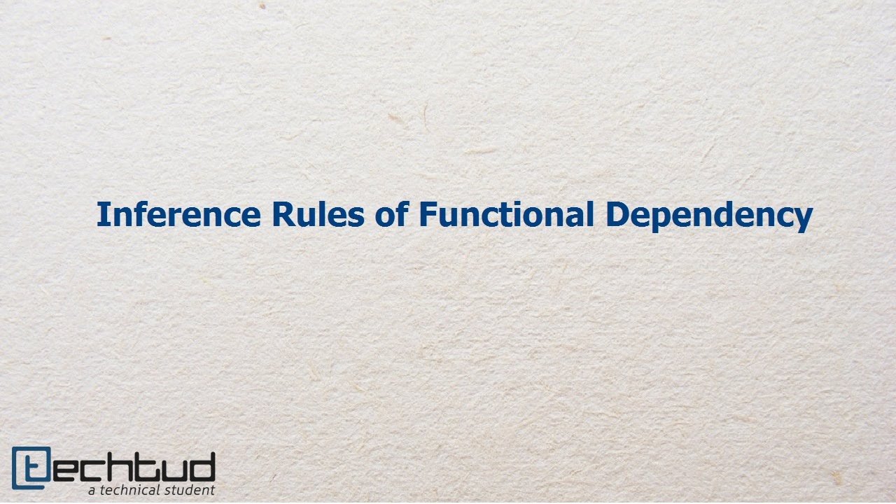 Inference Rules of Functional Dependency | Database Management System