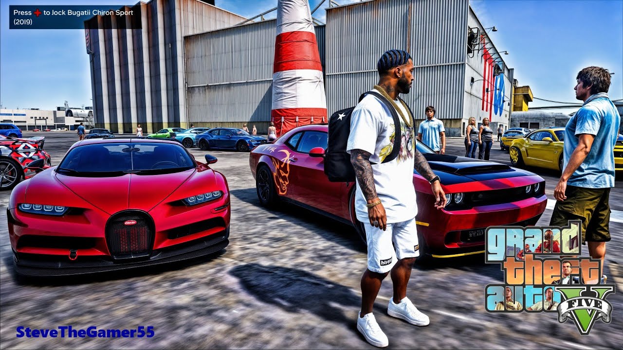 GTA 5 MODS LET'S GO TO WORK WEEKEND BUGATTI VS MOPAR