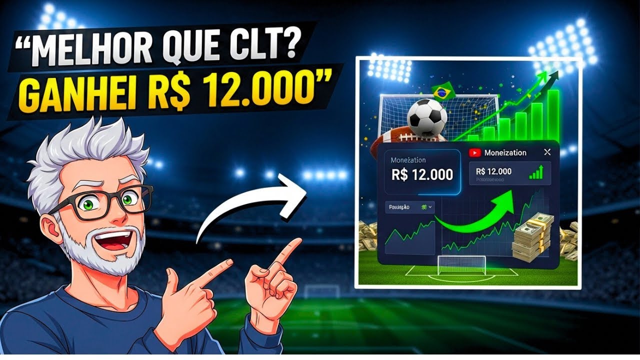 💰 DO ZERO AOS R$ 12.000: COMO CRIAR UM CANAL DE FUTEBOL QUE PAGA MAIS QUE CLT (GUIA REAL)