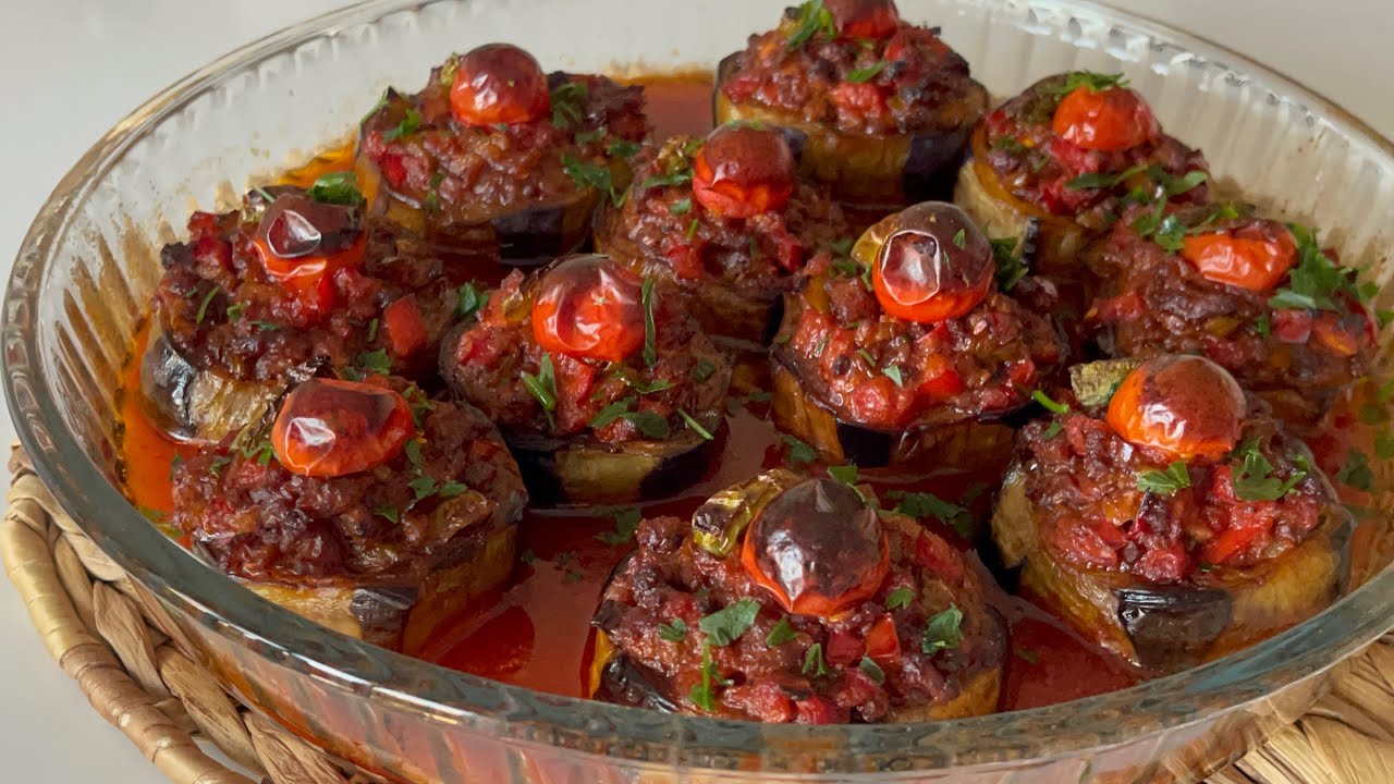 HİÇ BU KADAR LEZZETLİ PATLICAN YEMEDİNİZ😋AZ KIYMAYLA NEFİS BİR ANAYEMEK TARİFİ👌💯
