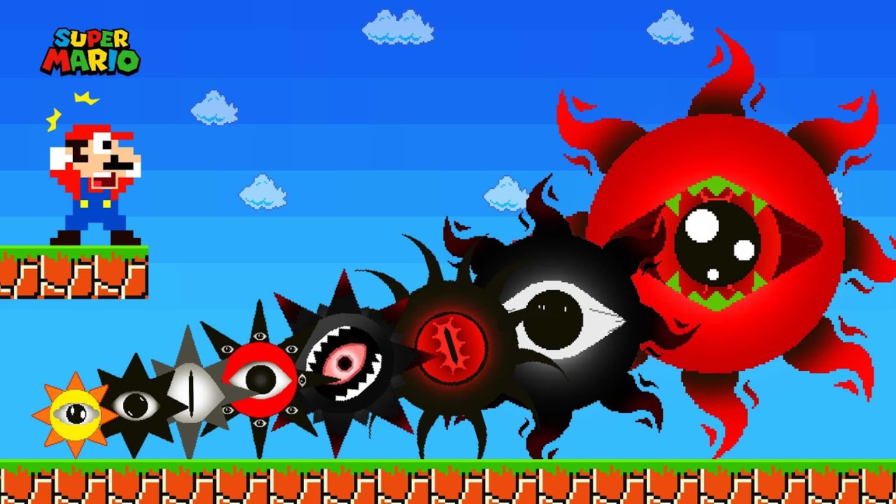 Super Mario Bros., но Марио против ЭВОЛЮЦИИ SPRUNKI Mr.Sun Фазы 1-300 | Игровая анимация